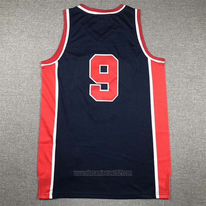 Camiseta USA 1984 Michael Jordan #9 Azul
